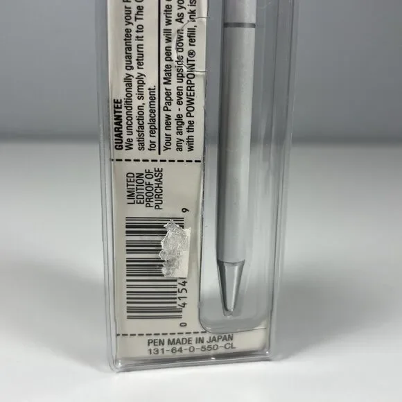 PAPER MATE Limited Edition Ball Pen Pearlescent White Japan Made 1980's Rare NEW - Picture 8 of 9
